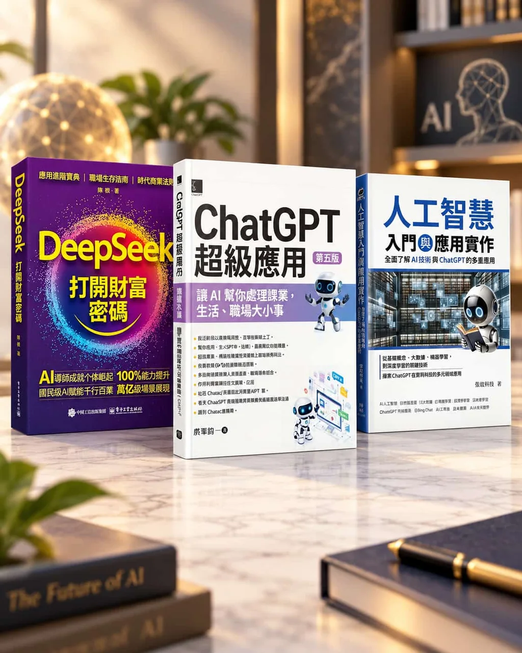 三本 AI 實用學習書合照